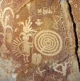 Navajo rock art in northwestern New Mexico.