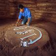 Navajo sand painter, Art Etcitty.